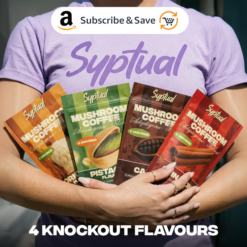 Original Mushroom Coffee - Lion's Mane, Cordyceps & Chaga 10:1 Extracts - Arabica Coffee with Ashwagandha, Maca & Guarana - Coffee Alternative for Focus & Gut Health - 256g (32 Servings)
