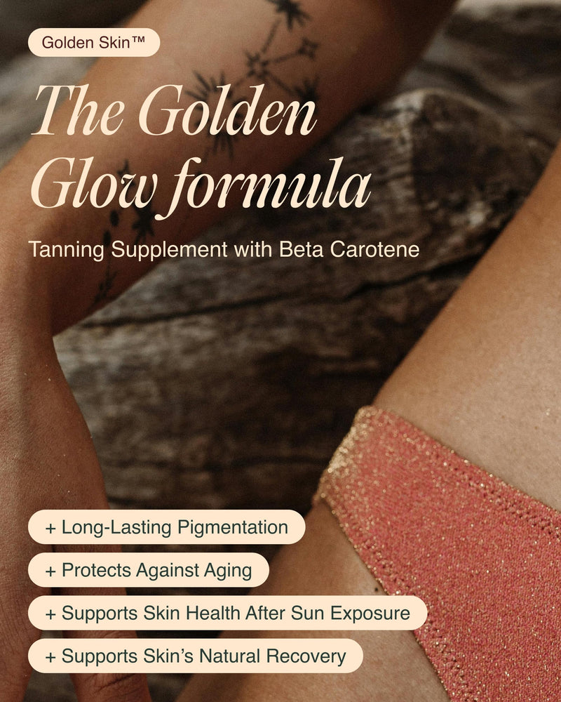 [Australia] - Golden Skin Tanning Supplement for Women & Men ‚Äì Potent Tanning Pills with Beta Carotene, Lutein & L-Tyrosine for Skin Health | Natural Antioxidant Supplement & Tanning Vitamins | 90 Vegan Capsules 