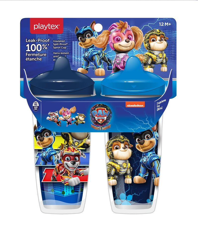 [Australia] - Playtex Baby Sipsters Stage 3 PAW Patrol Spout Cups, Spill-Proof, Leak-Proof, Break-Proof - Red & Blue, 9 Oz, 2 Count Stage 3 - Red & Blue 