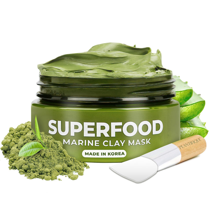 [Australia] - PLANTIFIQUE Hand Mask for Dry Hands – 8 Pairs Moisturizing Gloves with Shea Butter and Korean Skincare Clay Mask – Hydrating Mud Mask with Avocado & Superfoods 