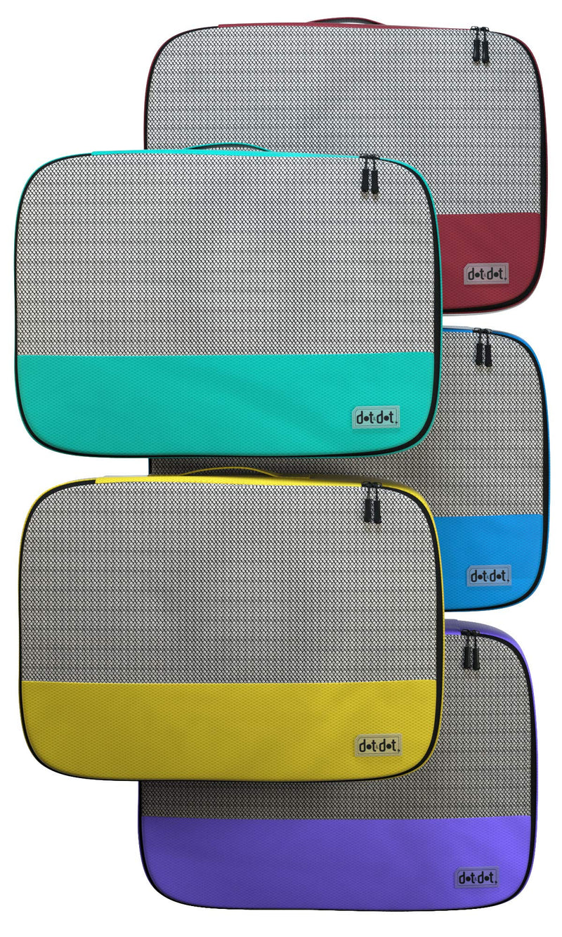 Green and Purple Large Packing Cube Bundle Set