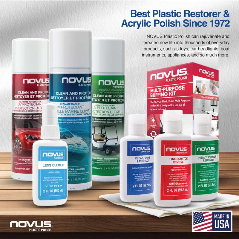 [Australia] - Novus Plastic Polish | Lens Cleaner | Apply on Glasses, Goggles, Camera Lenses, Binoculars, and More 