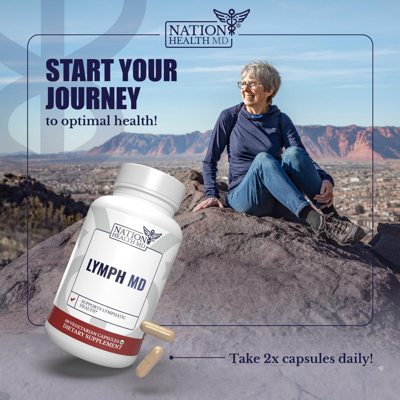 [Australia] - Lymph MD - Lymphatic System Supplement with 9 Botanicals - Dandelion, Burdock, Echinacea, Lemon & More - Supplements for Men and Women - 60 capsules 