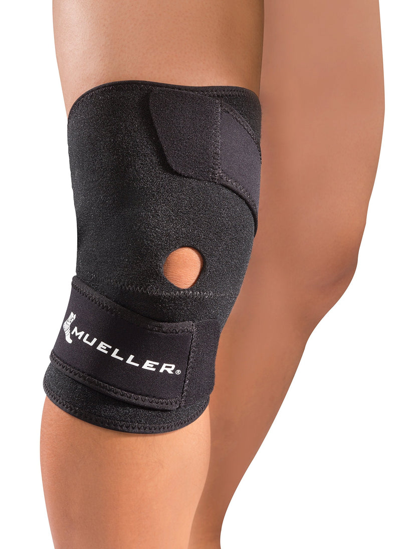 MUELLER Sports Medicine Wraparound Knee Stabilizer Small/Medium Support Black