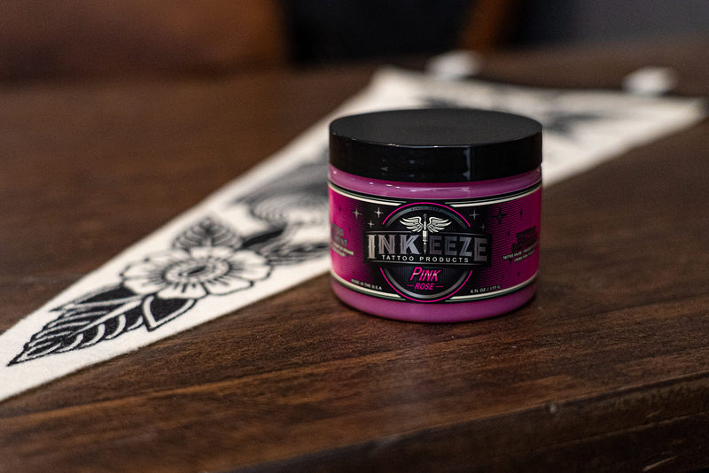 [Australia] - INK-EEZE Pink Tattoo Ointment for Artists and Aftercare, Essential Oils, Vegan, Cruelty Free, Made in USA, Bubble Gum, 6oz 6 Fl Oz (Pack of 1) 