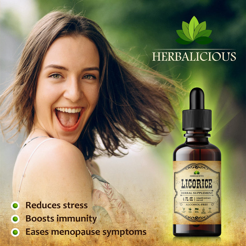 [Australia] - Licorice Root Extract 4Fl oz - Glycyrrhiza Glabra - Organic Herbal Supplement for Digestion Restore Respiratory Health Fatigue & Immunity Support Vegan Gluten Free Liquid Tincture 4 Fl Oz (Pack of 1) 
