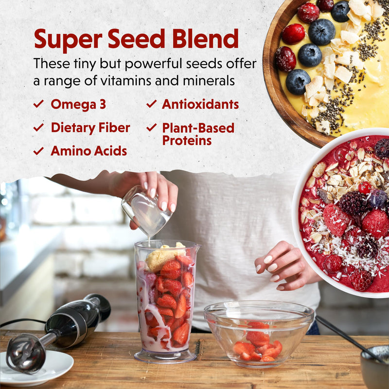 Barlean's Organic Flax Chia Coconut Seed Blend with 2,330 mg Omega 3 Fatty Acids, Fiber Supplement with Whole Chia Seeds and Ground Flaxseed, 12 oz Flax-Chia-Coconut 12 Ounce (Pack of 1)