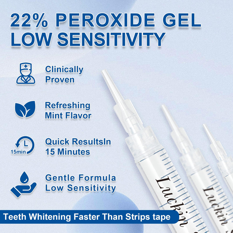 22% Teeth Whitening Gel Refills, Carbamide Peroxide Gel for Teeth Whitening | No Sensitivity Teeth Whiteners, 10-Pack 3ML Sensitive Teeth Whitening Gel for Trays, 60 Whitening Treatments 22%cpwhite 0.1 Fl Oz (Pack of 10)