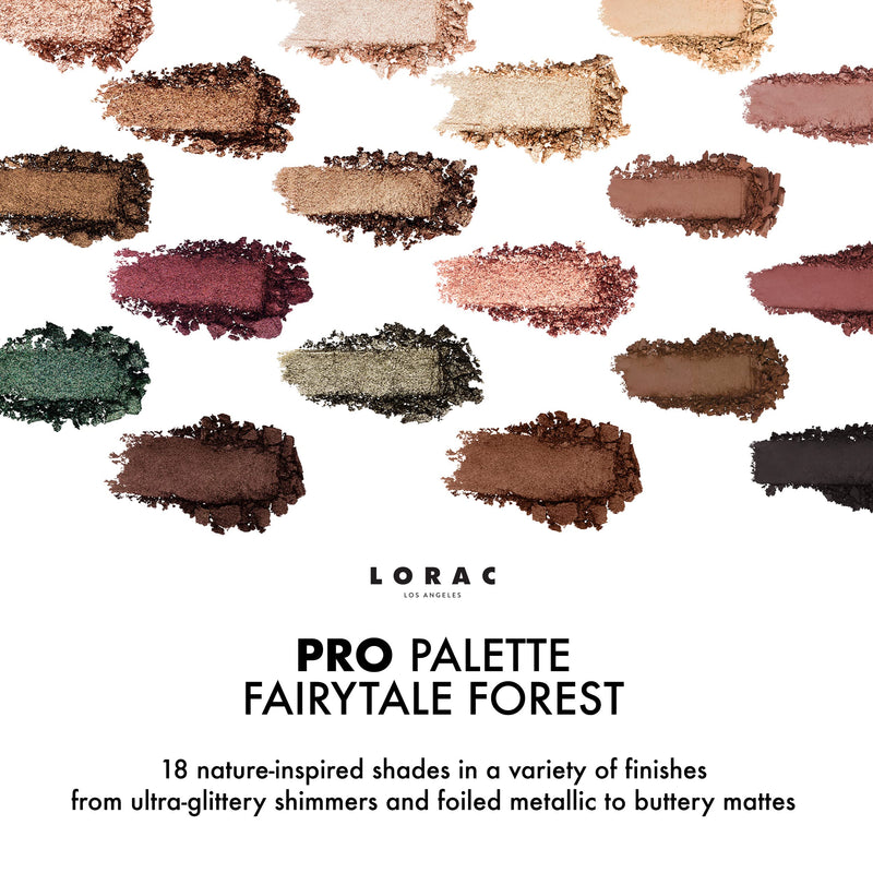 [Australia] - LORAC PRO Eyeshadow Palette, Fairytale Forest | Matte & Shimmer Makeup | Glitter | Mirror Compact | Cruelty Free, Gluten Free, Vegan 
