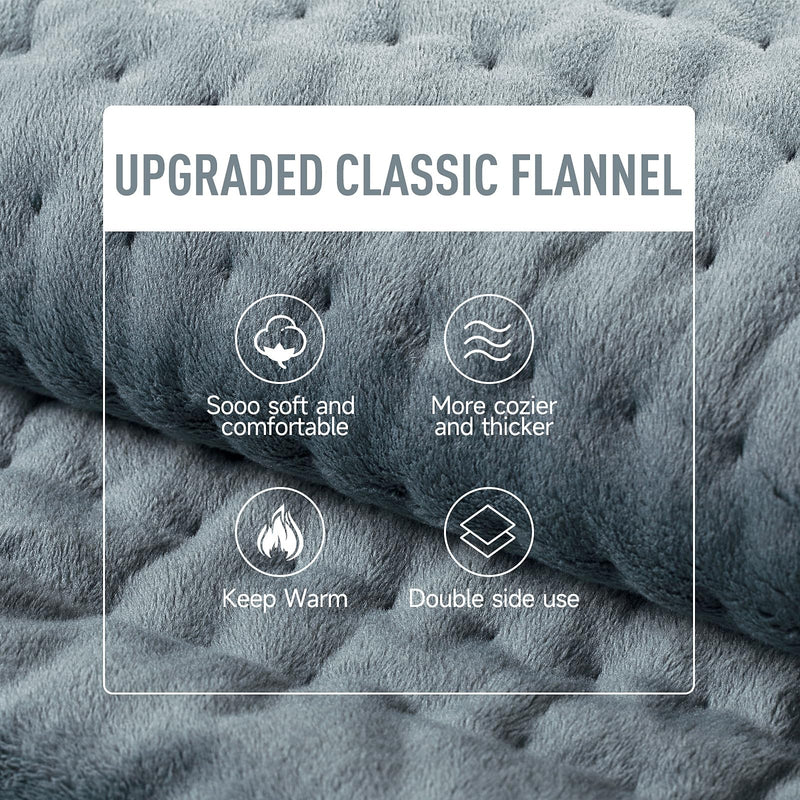 [Australia] - Heating Pad for Back Pain Relief & Cramps, KOT Heating Pads with Auto Shut Off Large, 6 Heat Settings Electric Heated Pad, Gifts for Women, Gifts for Men, 12" x 24" Gray-12x24 Inch 