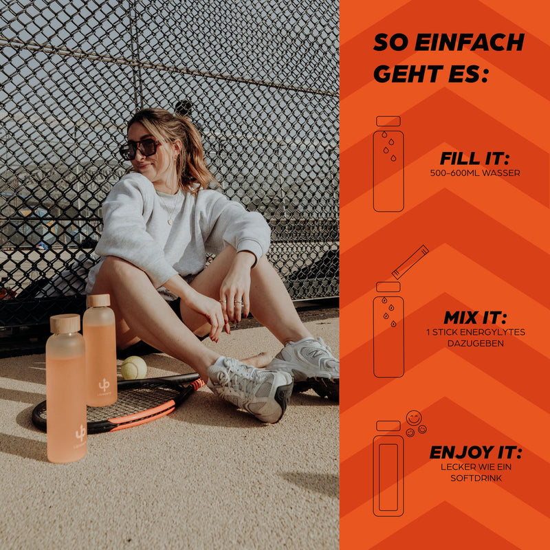 [Australia] - Upsters Energylytes I Electrolyte powder with 160 mg caffeine I Energy drink I Concentration I 30 portions for hydration I Sugar-free and with L-tyrosine I For sports & parties I Orange OG Orange 