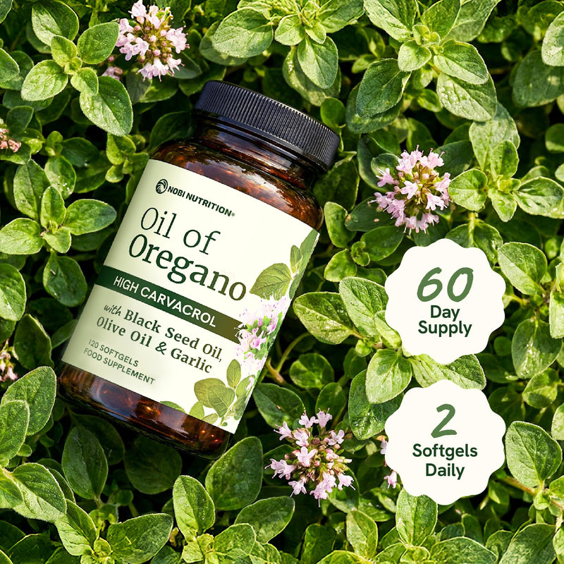 Oil of Oregano with Black Seed Oil Softgels | High Carvacrol | Wellness Support with Traditional Herbal Botanical Blend & Garlic Extract | Third-Party Tested & Non-GMO | 120 Oregano Oil Capsules