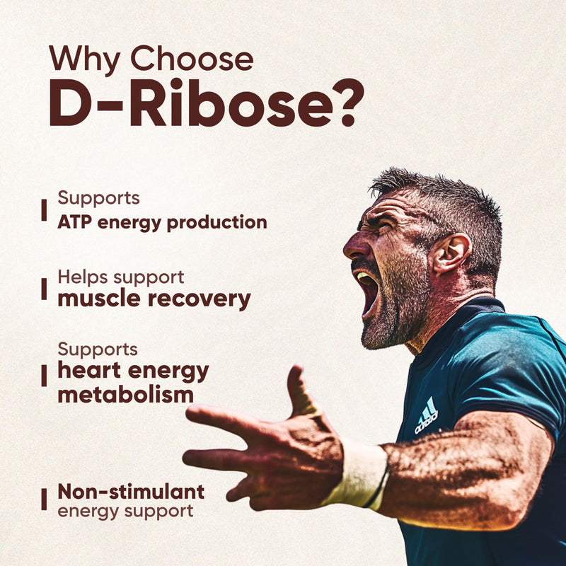 Vitaminnica Vita Bose D-Ribose Capsules - Premium for Energy & Muscle Recovery - 500mg Per Capsule | 60 Capsules