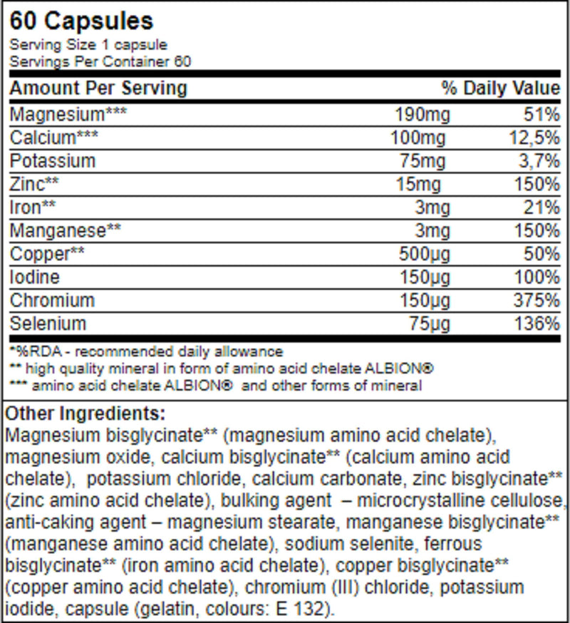 OLIMP SPORT NUTRITION Olimp Chela Min - Pack of 60 Capsules 60 count (Pack of 1)