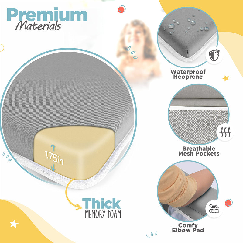 [Australia] - Baby Bath Kneeler, Baby Bath Kneeler and Elbow Rest Pad Set, Bath Kneeling Pad for Bathing Baby, Baby Bath Pad, Baby Bath Knee Pad, Knee Pad Bathing Baby, Baby Bath Cushion, Baby Bathroom Essentials 