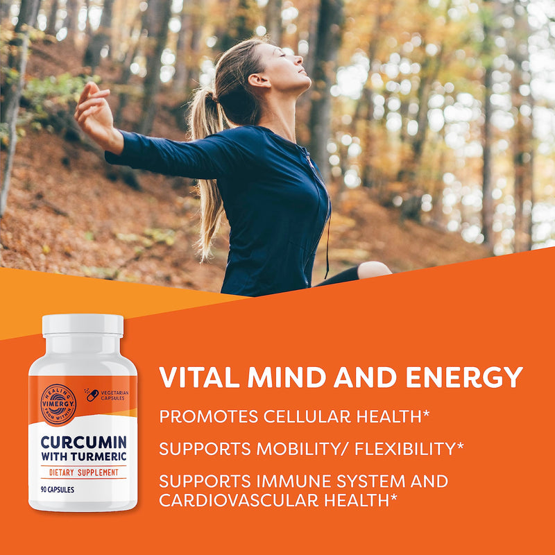 [Australia] - Vimergy Curcumin with Turmeric, 30 Servings – Immune System Supplement – Liquid Capsules - Non-GMO, Gluten-Free, Soy-Free, Kosher, Vegan & Paleo Friendly (90 Count) 90 Count (Pack of 1) 