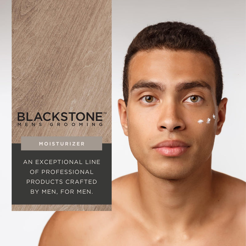 Blackstone Men's Grooming Refresh Facial Moisturizer with Vitamin E, Peppermint & Hyaluronic Acid - Lightweight & Non-Greasy | Restores Dry Skin, Paraben Free - Sandalwood (8 oz, 2 Pack) 8 Ounce (Pack of 2)