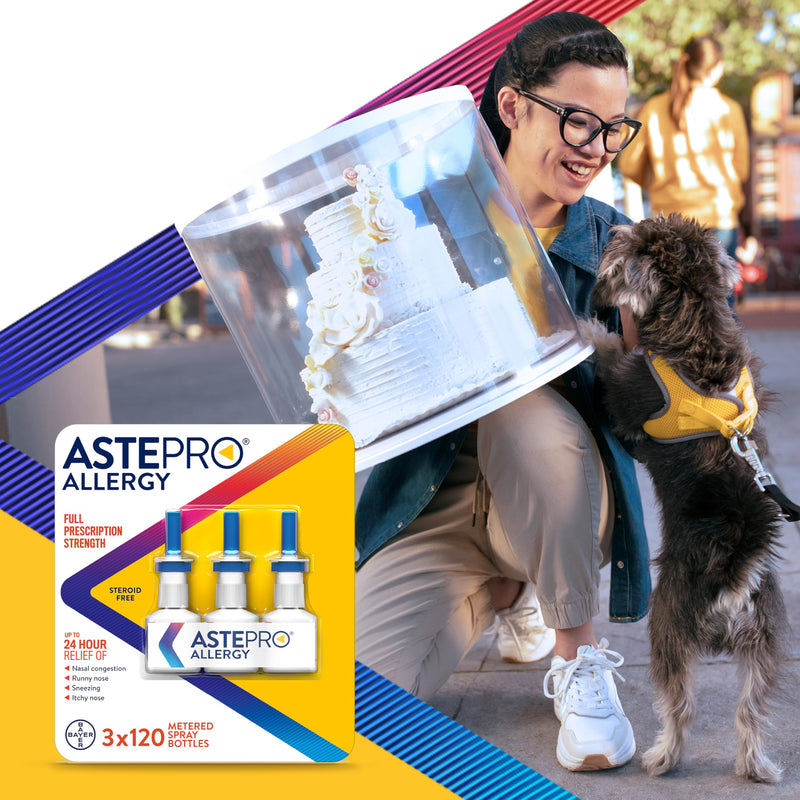 [Australia] - Astepro Nasal Spray, 24-Hour Allergy Relief, Steroid-Free Antihistamine, Nasal Congestion, Runny & Itchy Nose, For Adults and Children 6 Years and Older, 200 Metered Sprays (1 Bottle) 