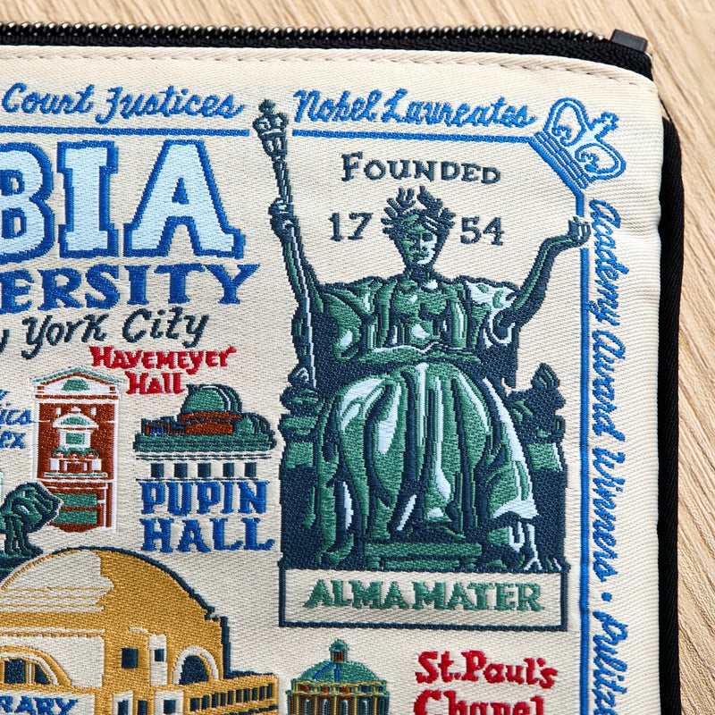 Columbia University Zipper Pouch Purse, Travel Makeup Bag | Zipper Bag - Holds Phone, Makeup, Wallet, Glasses, & Travel Essentials - Alumni, Acceptance & Graduation Gift Columbia University