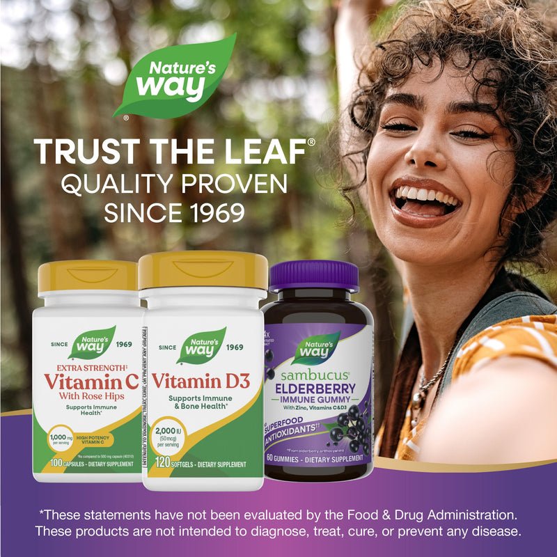 Nature's Way Vitamin D3 Softgels, Supports Immune and Bone Health*, 120 ct | 2,000 IU (50 mcg per Serving), Promotes Calcium Absorption for Healthy Bones & Teeth*, Promotes Proper Immune Function* 73120 Count (Pack of 1) 120 Count (Pack of 1)