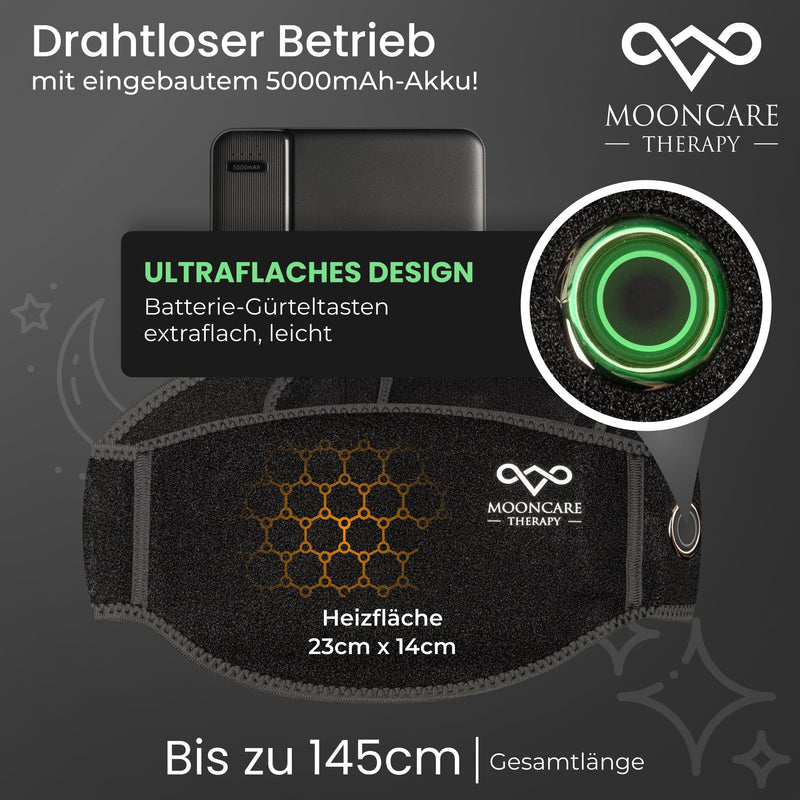 [Australia] - Mooncaretherapy | Heat belt back warmer battery 5000mah - heating belt | period warming belt | discreet and light | can be used indoors and outdoors| 3 temperature levels from 32 to 48 