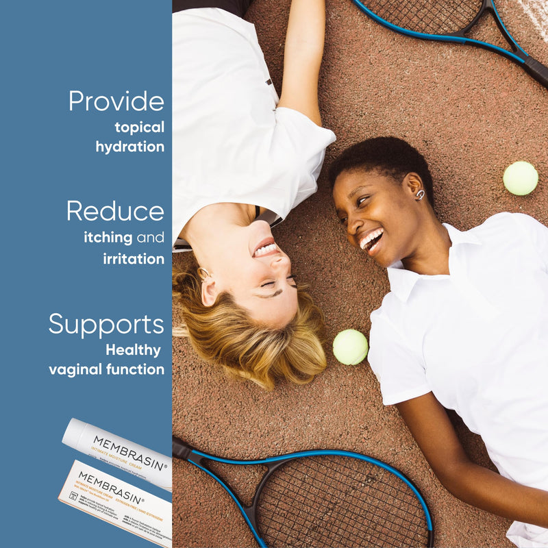 [Australia] - Membrasin Vaginal Moisture Cream with Hyaluronic Acid, Relieves Vaginal Dryness, Itching and Burning, Menopause Support, Hormone Free, Plant Based Formula with Omega 3 6 7 9 and Vitamin E, 30 ml 1 Fl Oz (Pack of 1) 