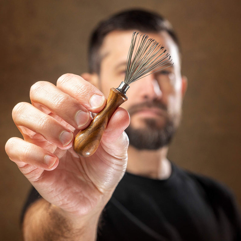 [Australia] - ZilberHaar Brush Cleaner - Beard and Hair Brush Cleaner Tool - Hand-Made Natural Hairbrush Cleaner Tool - 4.3 Inches Long and 1.9 Inches Wide at Rake End 