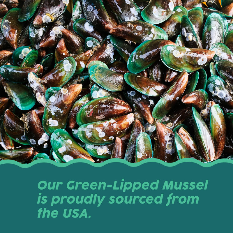Benji & Louie Green Lipped Mussels Powder for Dogs and Cats 3.17 oz (90g) - 300 Servings - Sourced from USA - Rich in Omega-3 Fatty Acids for Joint, Skin & Coat Health, Made in USA - PawsPlanet Australia
