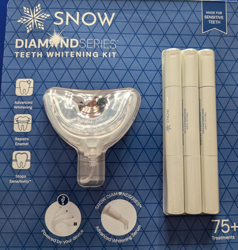 Snow Diamond Series Teeth Whitening Kit, 75+ Treatments, for Sensitive Teeth, Advanced Whitening Serum