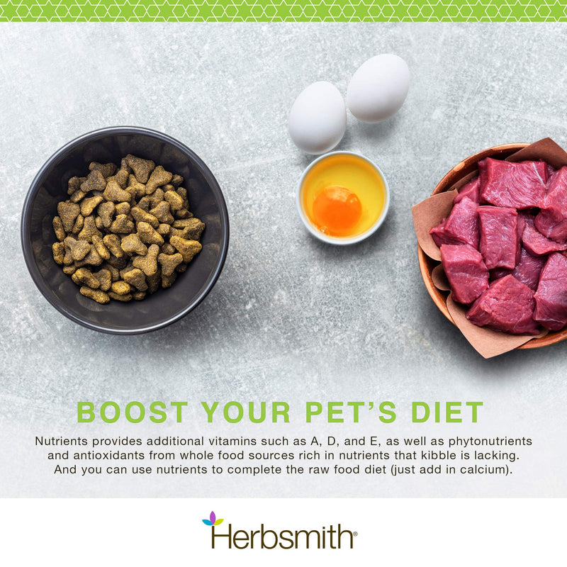 Herbsmith Nutrients Superfood Dog Multivitamin Featuring Vitamins & Minerals from Whole Foods Boost Kibble or DIY Raw with Antioxidants for Puppies to Seniors - 6.5 oz - PawsPlanet Australia
