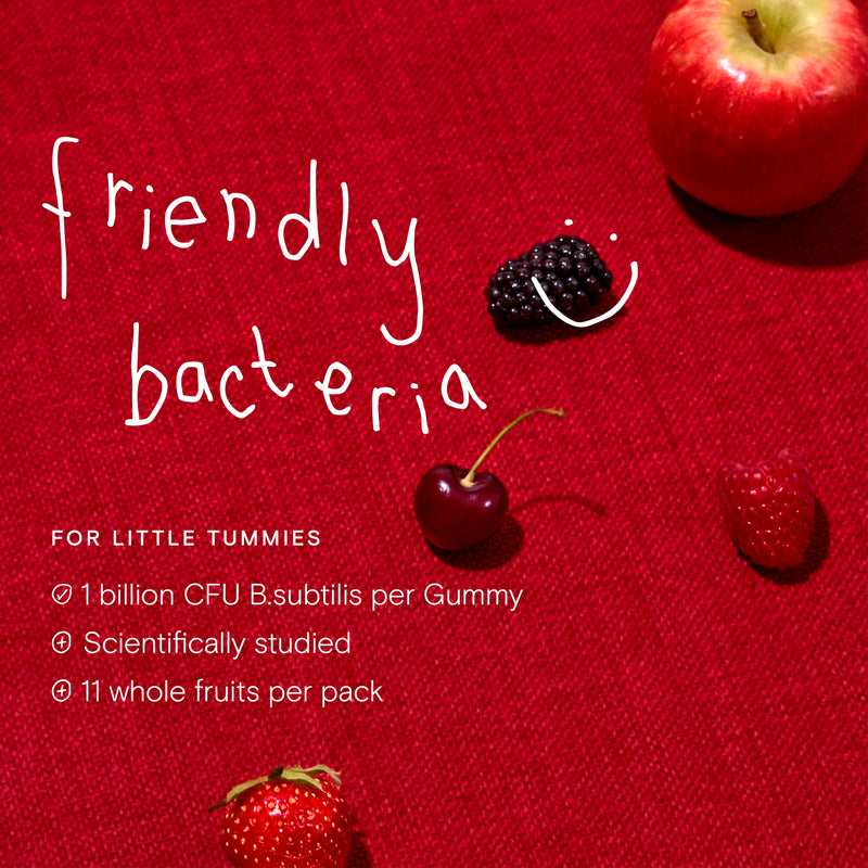 Wild Nutrition Food-Grown Biotic Gummies for Children | 1 Billion CFU | Vegan | No Artificial Sweeteners | No Added Refined Sugars | Microbiome-Balancing Benefits