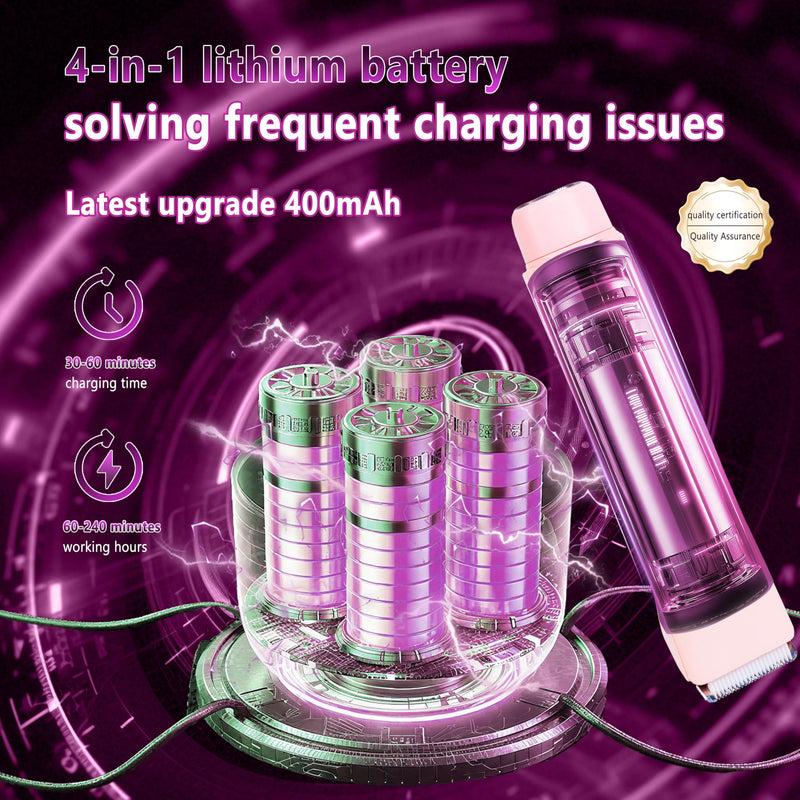 [Australia] - 4.0 Upgrade Bikini Trimmer for Women【SGS Certification Intelligent AI Chip】 Skin-Friendly mild and Smooth 2 in 1 Electric Bikini Trimmer IPX7 Waterproof USB Rechargeable，Suitable for Bikini Pink 