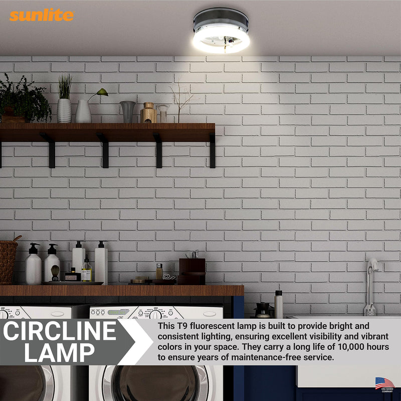 [Australia] - Sunlite 41316 FC8T9/CW 8-Inch T9 Round Fluorescent Circline Lamp, 22 Watts, 1250 Lumens, 4100K Cool White, G10Q 4-Pin Base, 1 Pack 1 Count (Pack of 1) 