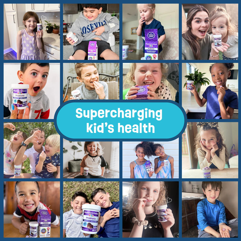 [Australia] - Physician's CHOICE Probiotics for Kids - 7 Diverse Strains, Organic Prebiotics, Vitamins & Minerals - Clinically Studied L. Rhamnosus GG - Immune & Digestive Support - No Sugar or Artificial Dyes Tart Berry 30 Count (Pack of 1) 