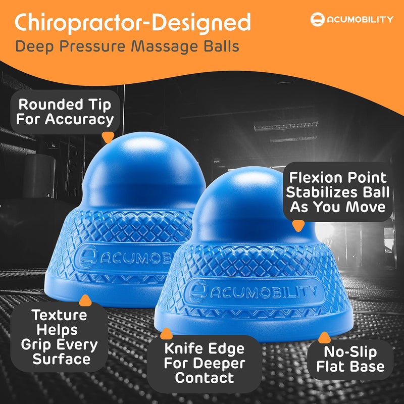 [Australia] - Acumobility Massage Ball Roller 2 Pack - Trigger Point - Massage Balls Massage Roller Ball - Foot Massage Ball - Physical Therapy Ball (Deep Pressure) Deep Massage 