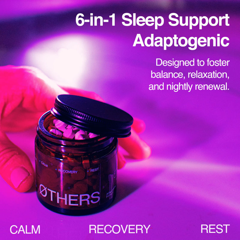 ØTHERS Reset+ Sleep Support 6-in-1 Adaptogenic Supplement | Magnesium L-Threonate, KSM66 Ashwagandha, Apigenin L-Theanine & Kanna | 120 Vegan Micro Tablets | UK Made