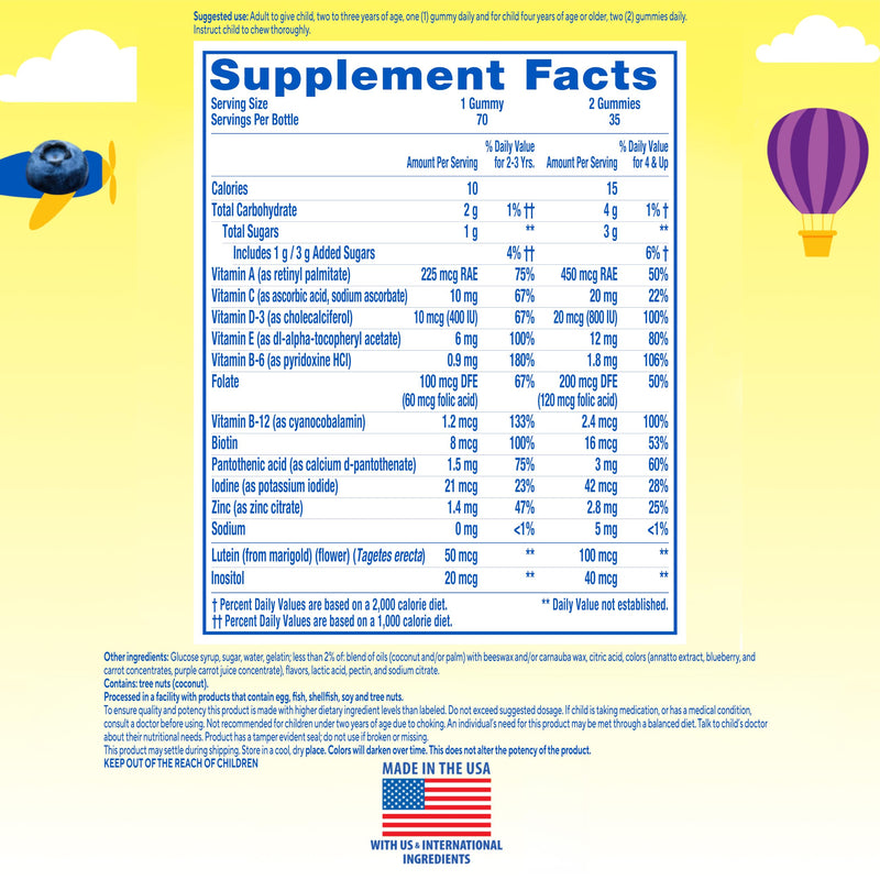 L'il Critters Kids Multivitamin Gummies | 70 Count | with Vitamins A, B, C, D, E | Assorted Fruit Flavors | Gluten-Free Children's Gummy Vites Supplement Naturally Sourced Flavors 70 Count (Pack of 1)