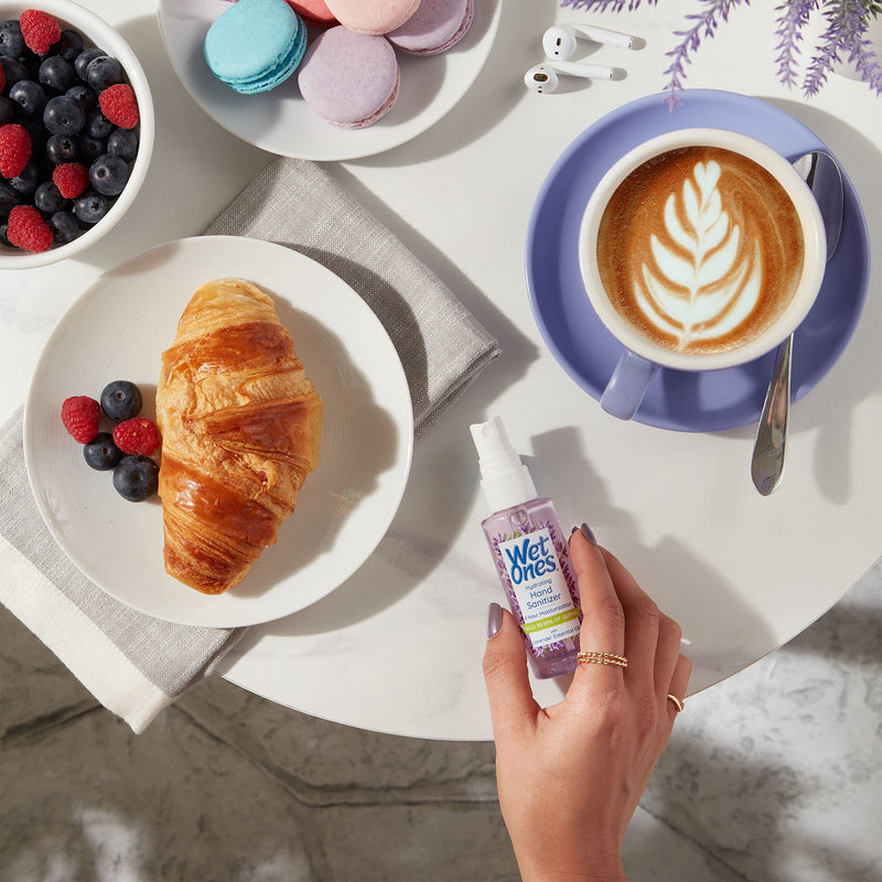 [Australia] - Wet Ones Hydrating Hand Sanitizer Mist | Spray Hand Sanitizer Travel Size, 1.95 oz. | Lavender-Scented Hand Sanitizer Spray (3 Pack) 