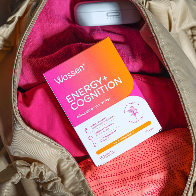 Wassen Energy & Cognition Energy Supplements - 14 Sachets | Vitamin C Sachets | Vitamin Powder for Water | Magnesium Sachets & Vitamin C to Help Healthy Energy Release Energy + Cognition