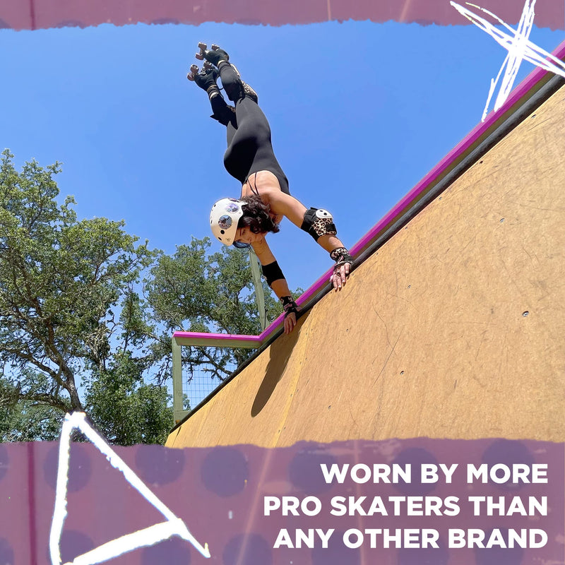 [Australia] - 187 Killer Pads Wrist Guards – Ideal for Skateboarding, in-Line Skating/Rollerblading and Roller Derby Leopard Medium 