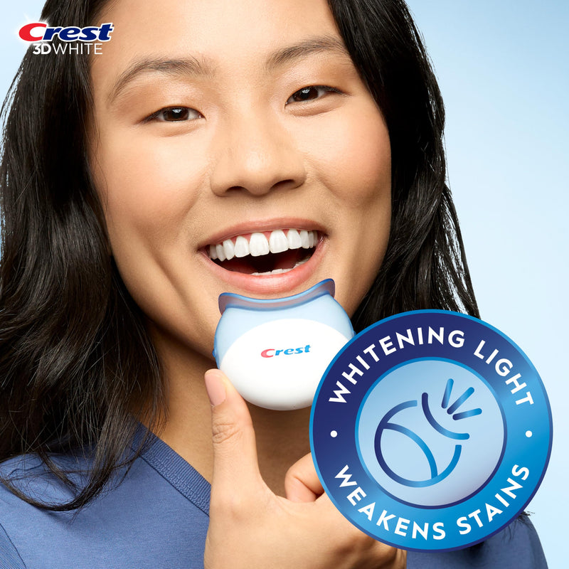 [Australia] - Crest 3D Whitestrips Professional Effects + LED Light – Teeth Whitening Kit, 1 Light + 20 Treatments, Each with 1 Upper/1Lower, 40 Strips – Crest 3DWhite Teeth Whitening Strips 