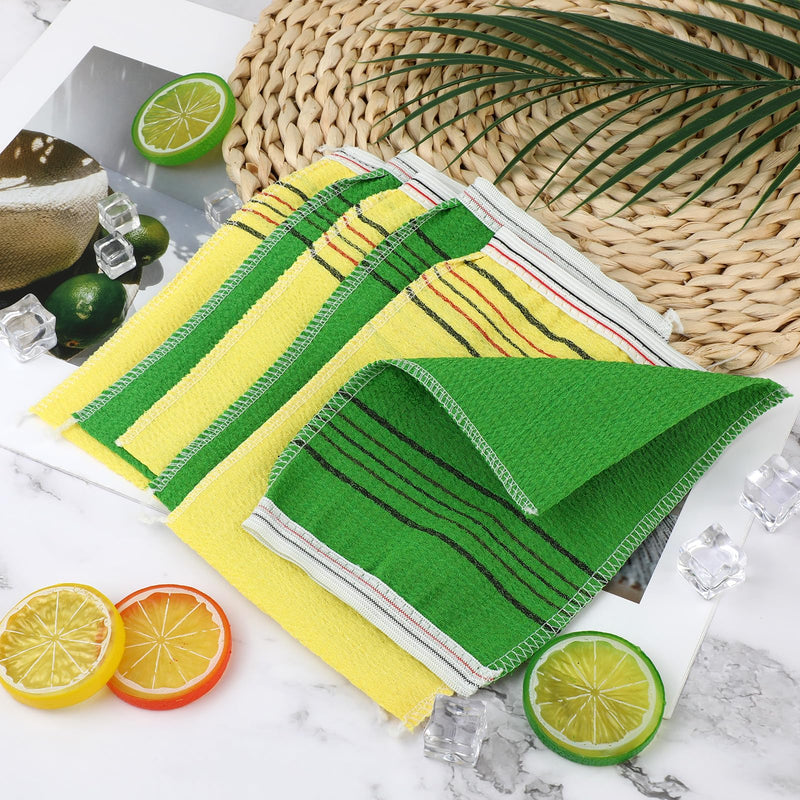 [Australia] - cobee Exfoliating Gloves, Pack of 6 Exfoliating Gloves Washcloths Double-Sided Scrubbing Washcloths Reusable Exfoliating Gloves Korean Exfoliating Body Exfoliating Bath Towels for Shower 
