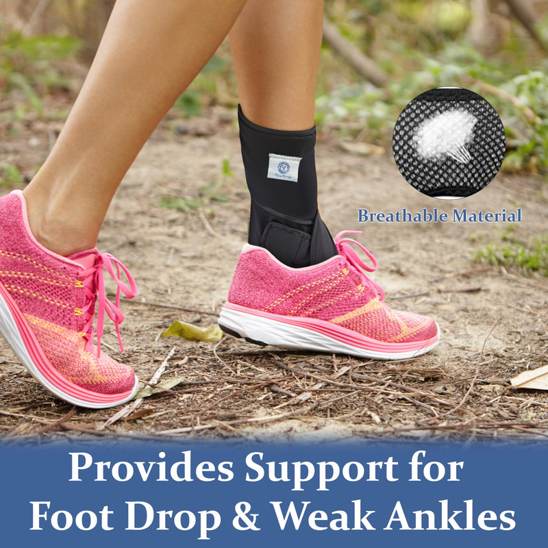 Foot Drop Brace - AFO Ankle Brace - Support for Walking and Sleeping, Soft Night Splint, Ankle Stabilizer for Foot and Ankle Support - Joint Pain Relief (RIGHT FOOT) RIGHT FOOT
