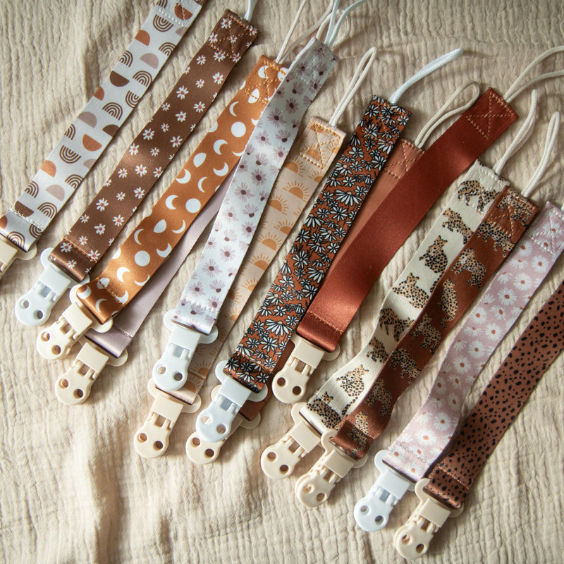 [Australia] - Baby Pacifier Clip Leash Soothie Holder Unisex for Girl or Boy 4 Pack Gift Set Universal Fit (Boho Baby) Western Baby 