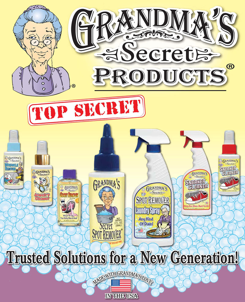 [Australia] - Grandma's Secret Spot Remover Laundry Spray - Chlorine, Bleach and Toxin-Free for Clothes - Fabric Stain Remover Removes Oil, Paint, Blood and Pet Stains - 16 oz & 2 oz Combo, DuoPack 