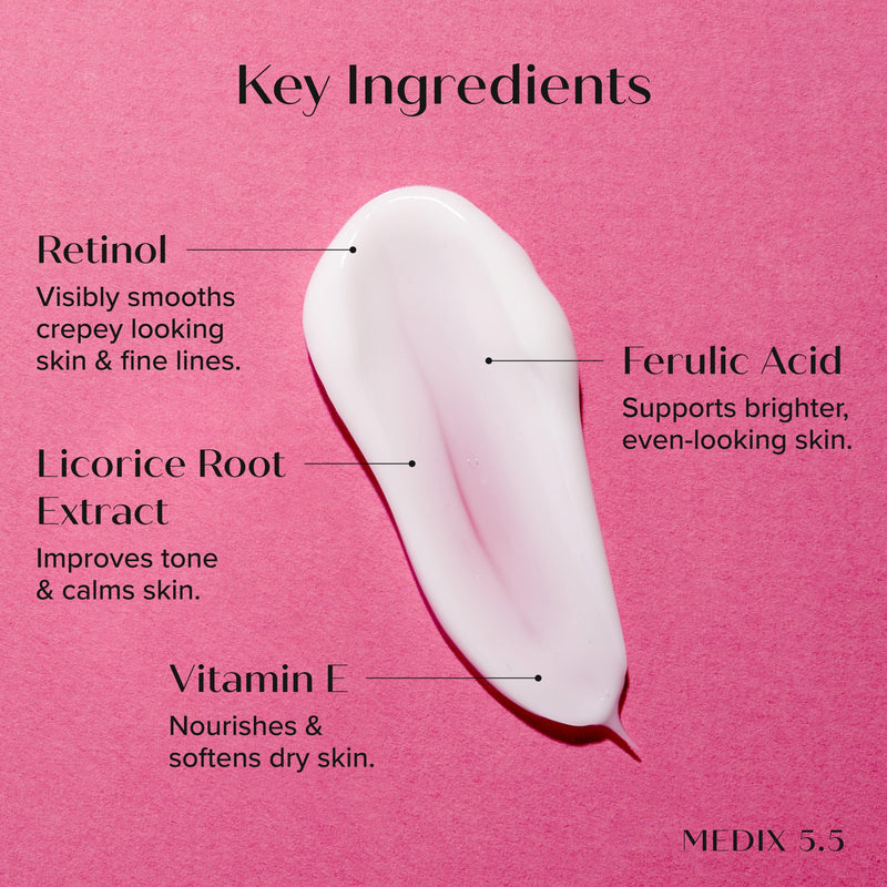 Medix 5.5 Retinol Body Lotion Firming Moisturizer | Crepey Skincare Treatment | Retinol Body Cream | Anti Aging Firming Cream For Women Targets Look Of Crepe Skin, Wrinkles, & Sagging Skin, 15 Fl Oz 1 - Retinol Firming Cream 15 Fl Oz (Pack of 1)