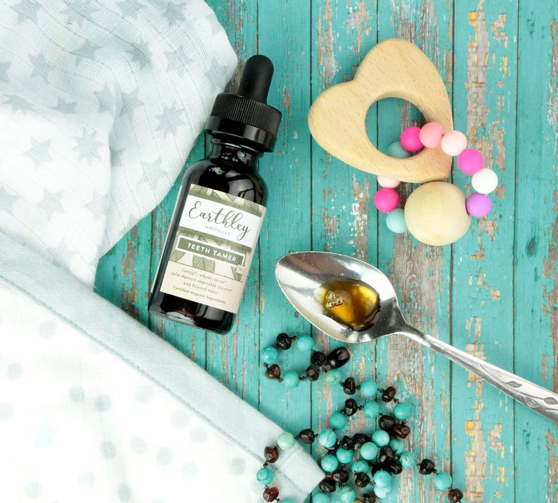 [Australia] - Earthley Wellness, Teeth Tamer, Natural Teething Relief, Soothes Drooling and Irritability due to Teething or Toothaches, Pure, Organic Ingredients, Improved Label, New Larger Size (1.69 oz) 
