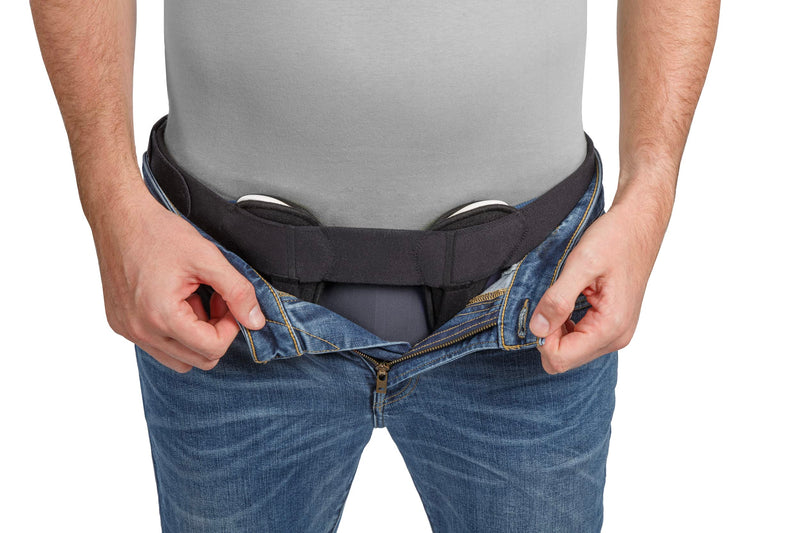 Movibrace Inguinal Groin Hernia Belt Black (Double, Medium) Black (Double)
