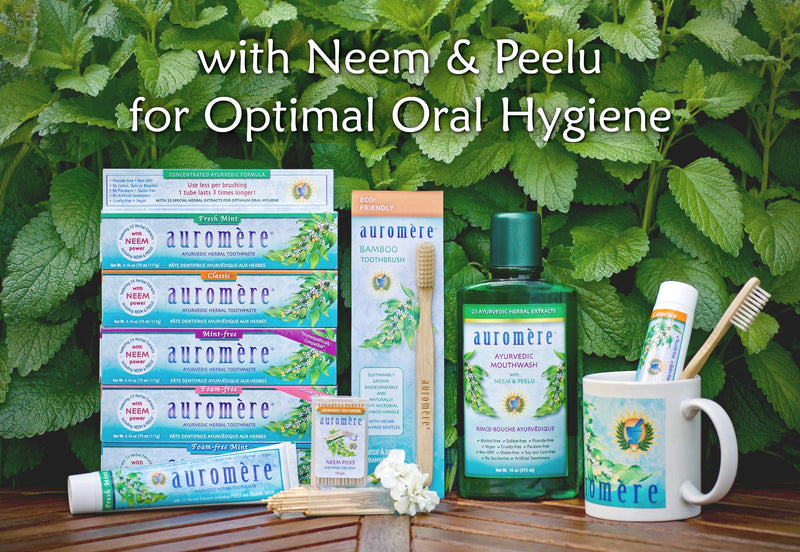 [Australia] - Auromere Ayurvedic Herbal Toothpaste, Classic Licorice Flavour - Vegan, Natural, Non GMO, Fluoride Free, Gluten Free, with Neem & Peelu (4.16 oz), 2 Pack 4.16 Ounce (Pack of 2) 