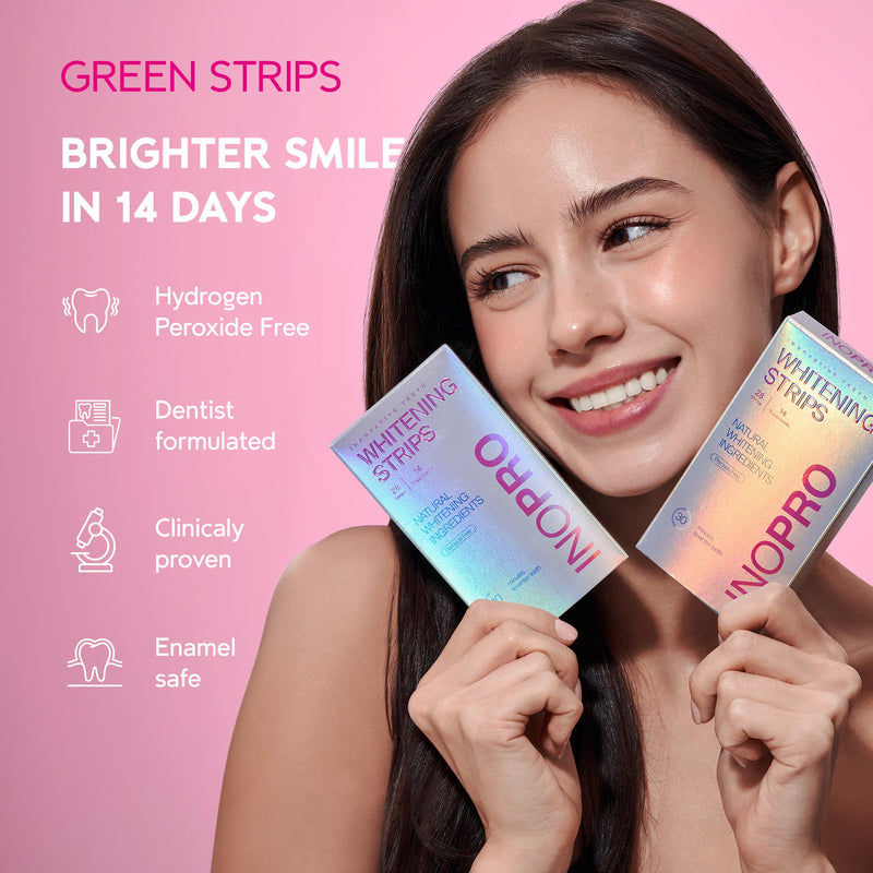 [Australia] - Teeth Whitening Strips 14 Treatments - Peroxide Free - Whitening Without The Harm - Deep Stains Removal - Whitening for Sensitive Teeth - 28 Strips 28 Count (Pack of 1) 